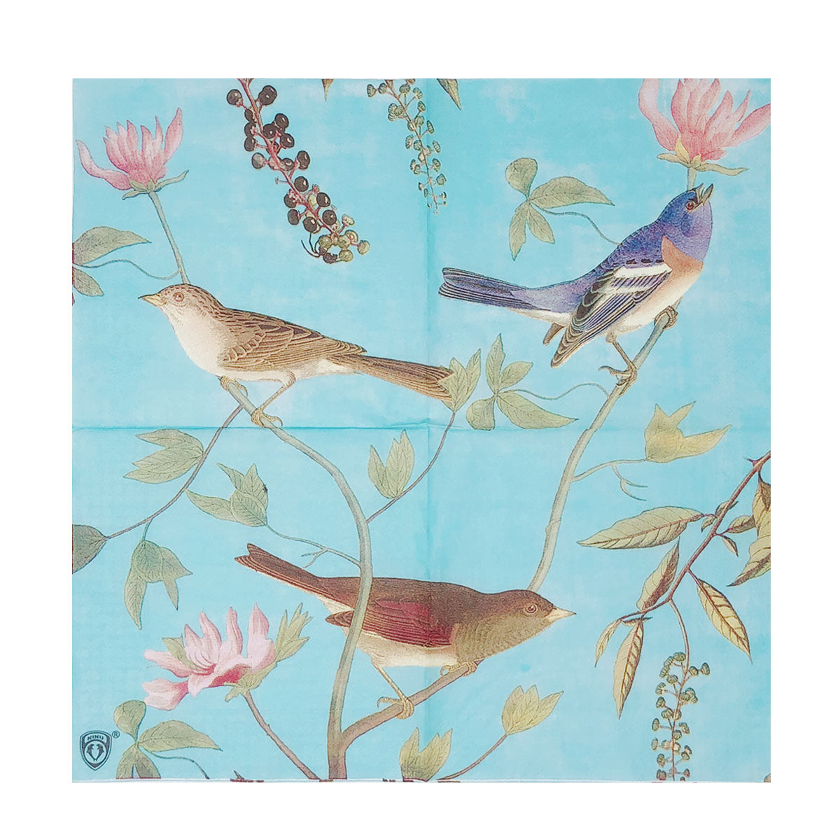 Wrapables Floral 2 Ply Paper Napkins (40 Count) for Wedding, Dinner Party, Tea Party, Decorative Decoupage