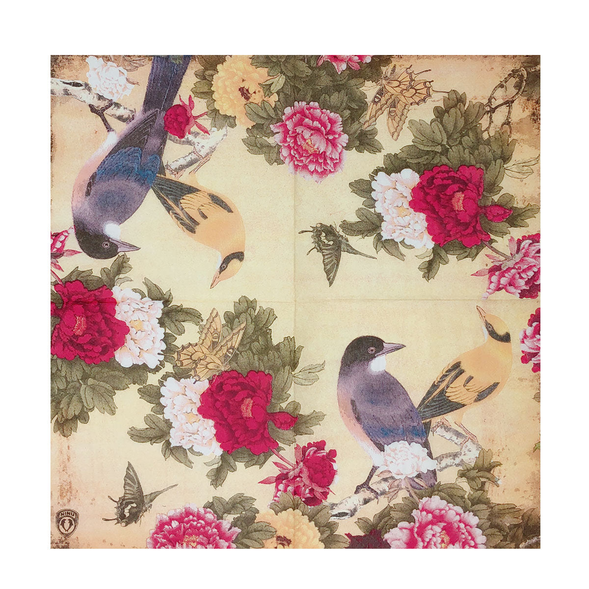 Wrapables Floral 2 Ply Paper Napkins (40 Count) for Wedding, Dinner Party, Tea Party, Decorative Decoupage