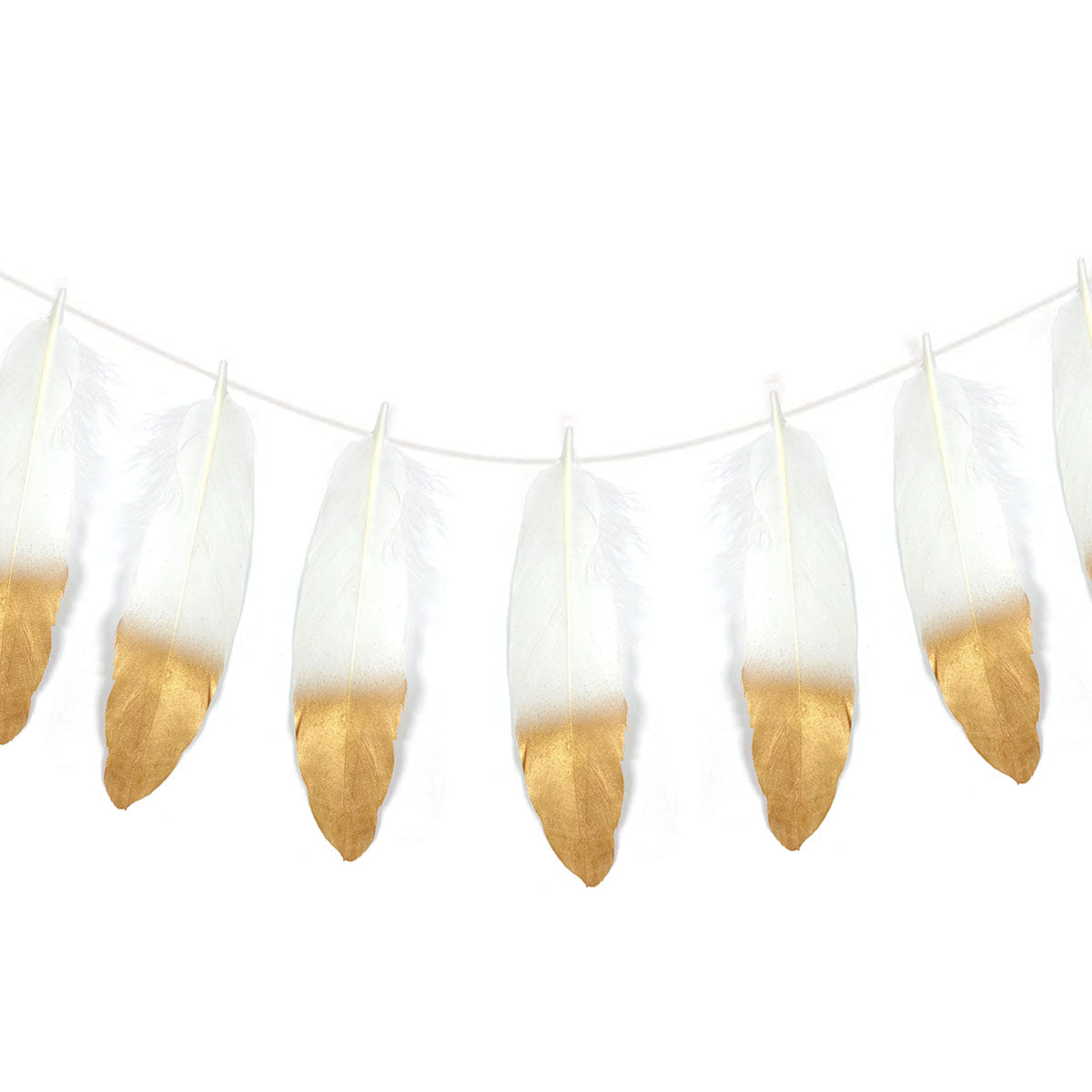 Wrapables Gold Dipped Feathers, Bohemian Decorations for Weddings, Parties, DIY Art Projects