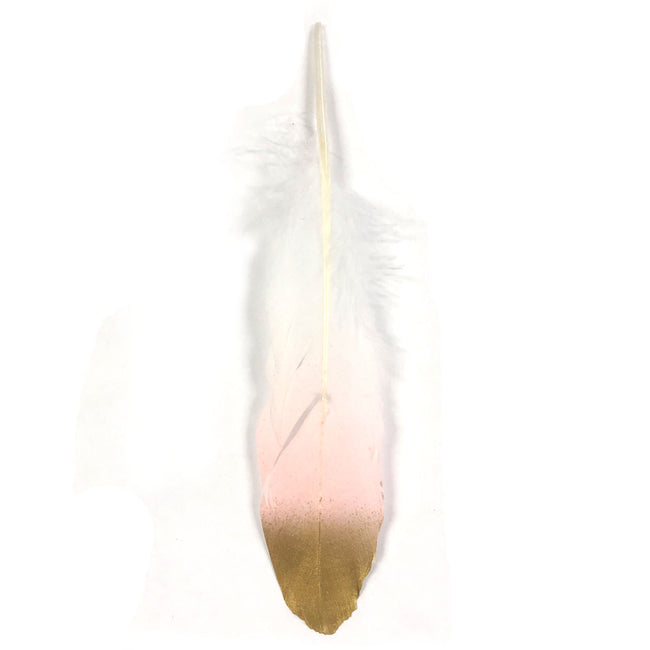 Wrapables Gold Dipped Feathers, Bohemian Decorations for Weddings, Parties, DIY Art Projects