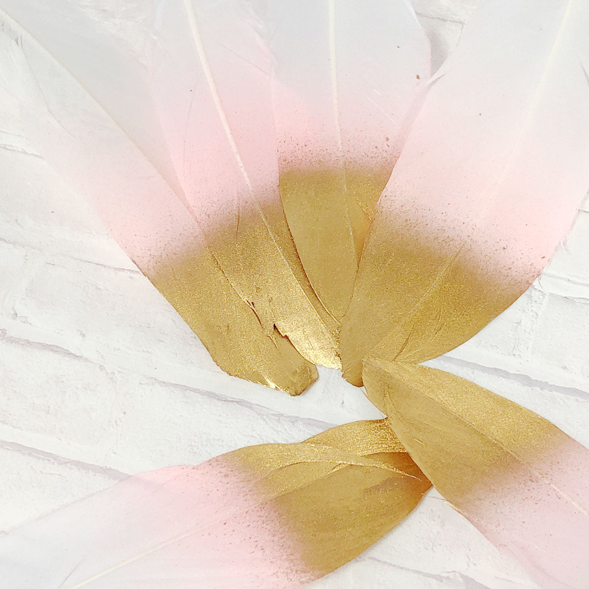 Wrapables Gold Dipped Feathers, Bohemian Decorations for Weddings, Parties, DIY Art Projects