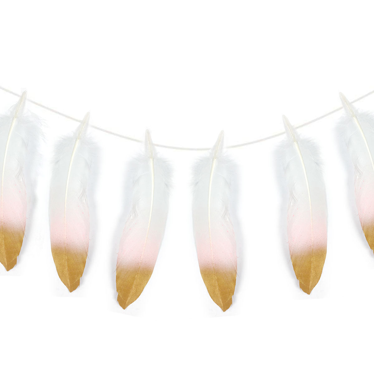 Wrapables Gold Dipped Feathers, Bohemian Decorations for Weddings, Parties, DIY Art Projects