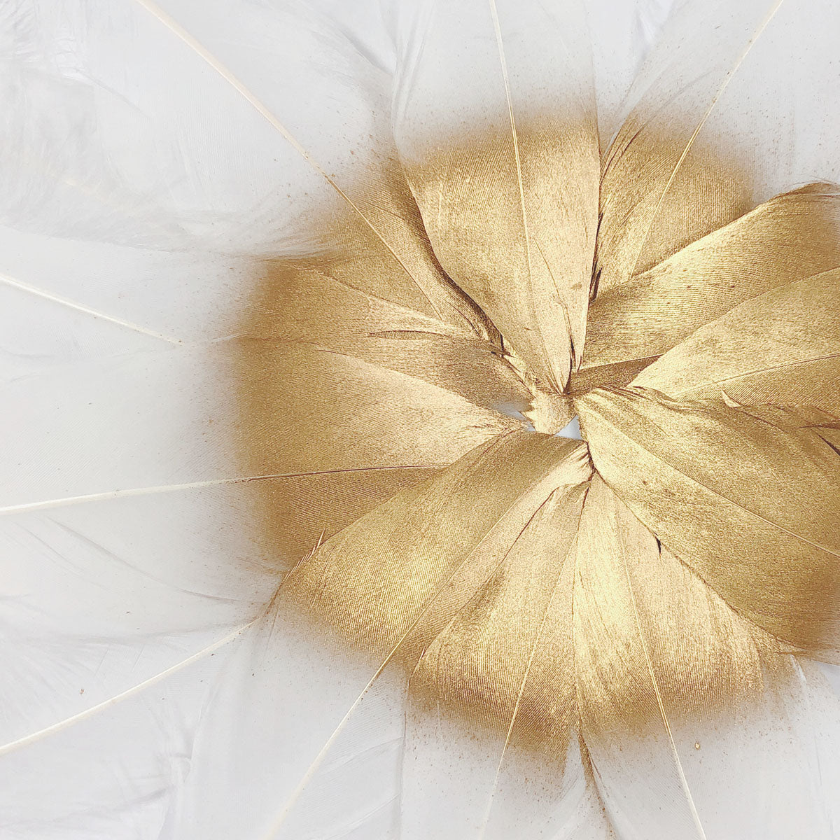 Wrapables Gold Dipped Feathers, Bohemian Decorations for Weddings, Parties, DIY Art Projects