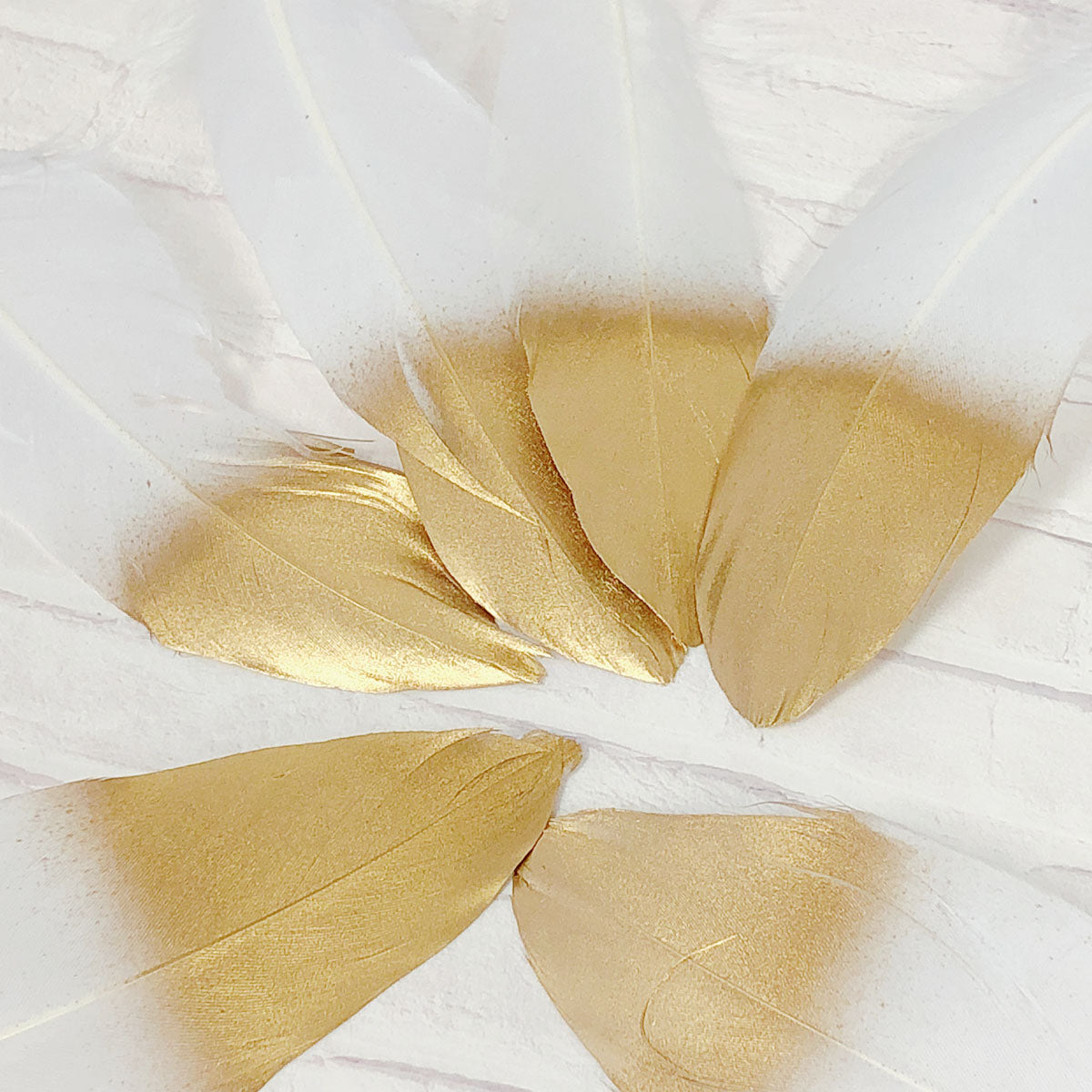Wrapables Gold Dipped Feathers, Bohemian Decorations for Weddings, Parties, DIY Art Projects