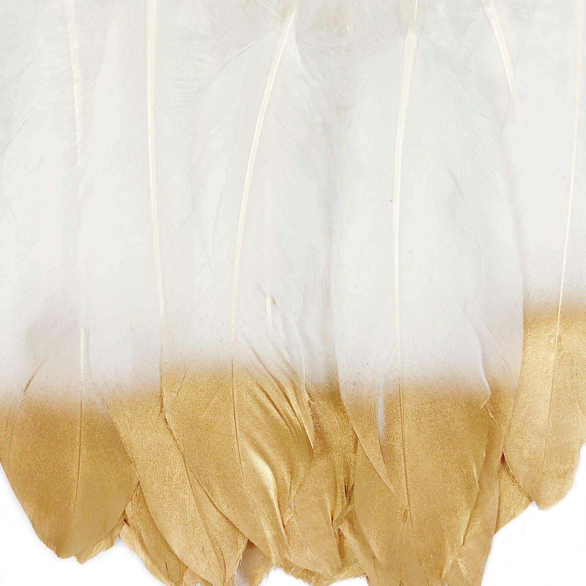 Wrapables Gold Dipped Feathers, Bohemian Decorations for Weddings, Parties, DIY Art Projects
