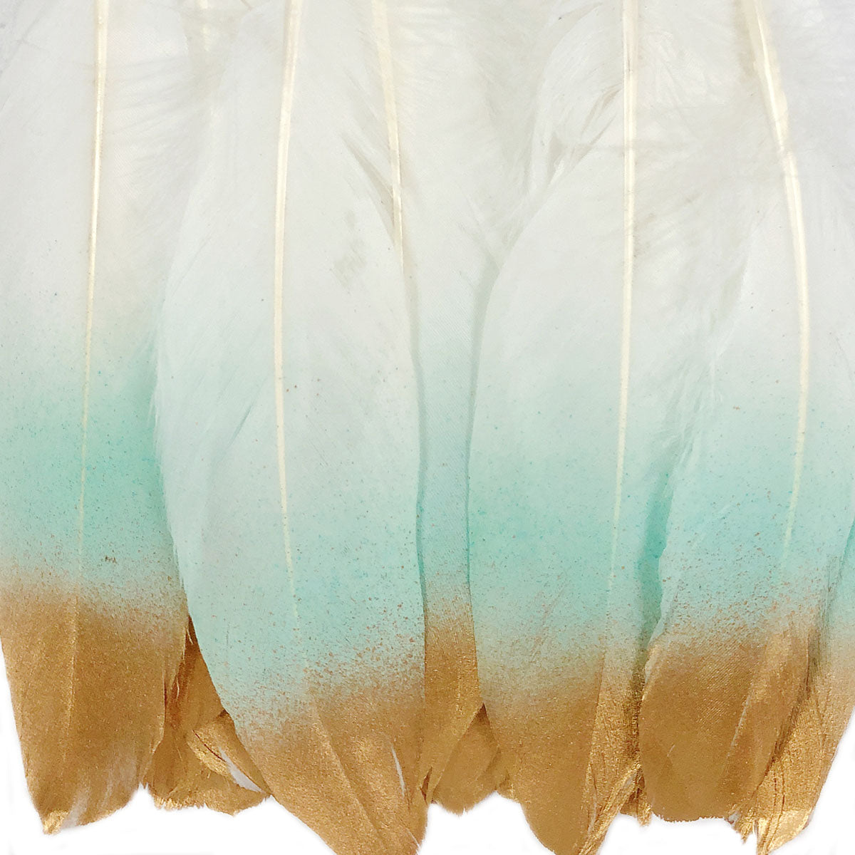 Wrapables Gold Dipped Feathers, Bohemian Decorations for Weddings, Parties, DIY Art Projects