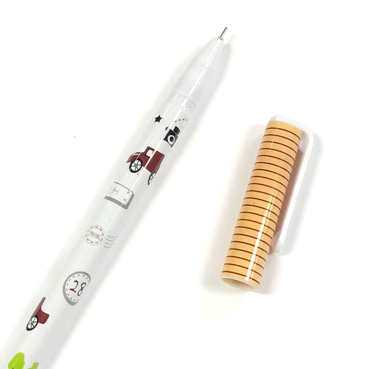 Wrapables Cute Novelty Gel Ink Pens, 0.5mm Fine Point (Set of 10) for School, Office, Stationery