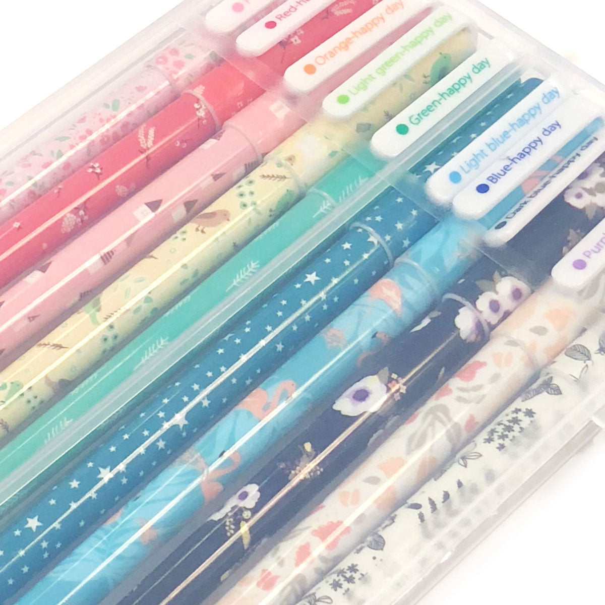 Wrapables Cute Novelty Gel Ink Pens, 0.5mm Fine Point (Set of 10) for School, Office, Stationery