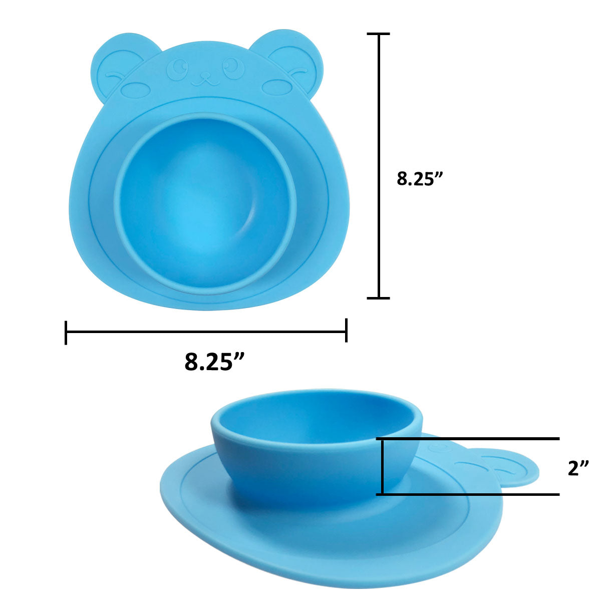 Wrapables Silicone Placemat + Suction Food Bowl for Baby
