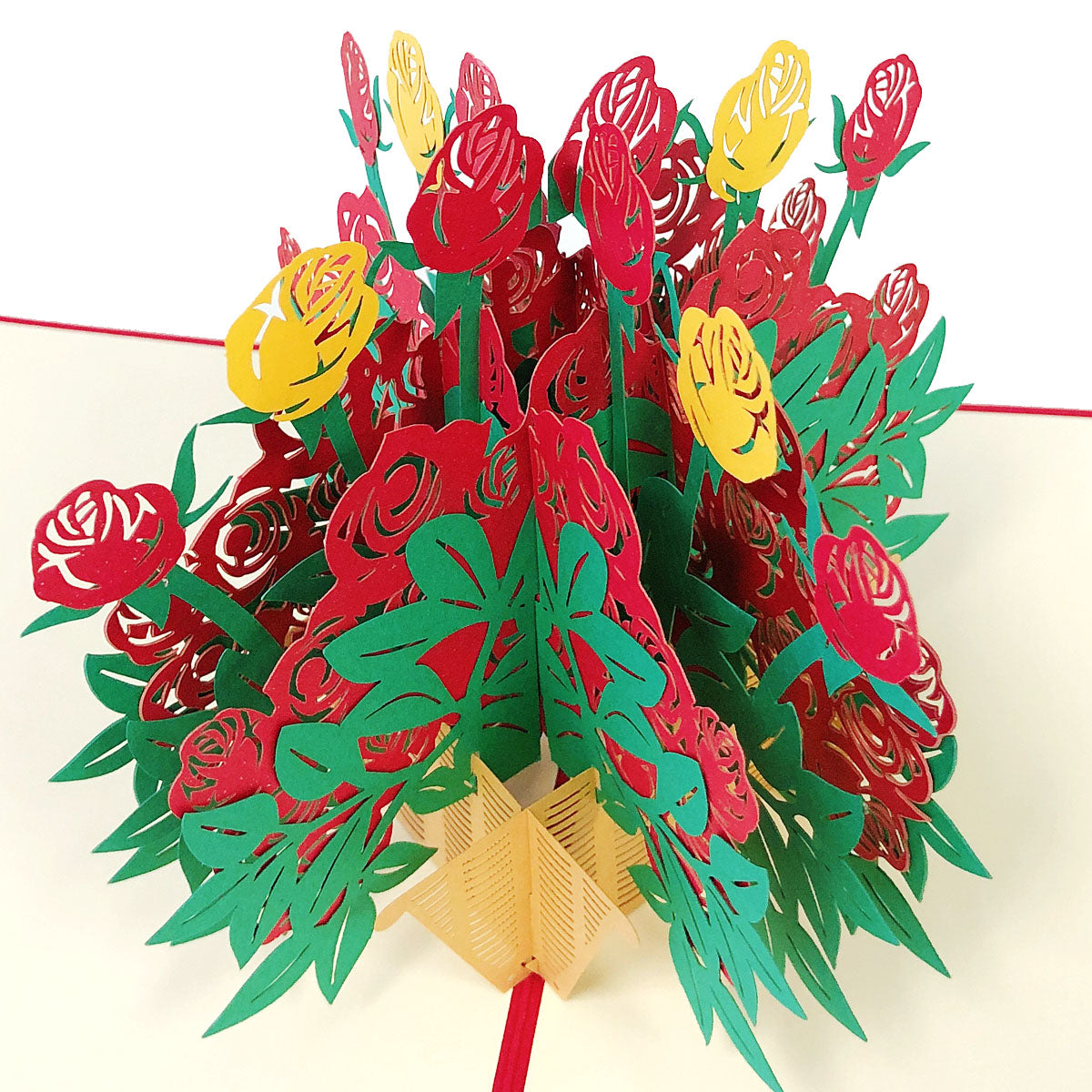 Wrapables 3D Pop-Up Greeting Cards for Birthday, Thank you, Anniversary, Wedding, Holidays (Set of 4)