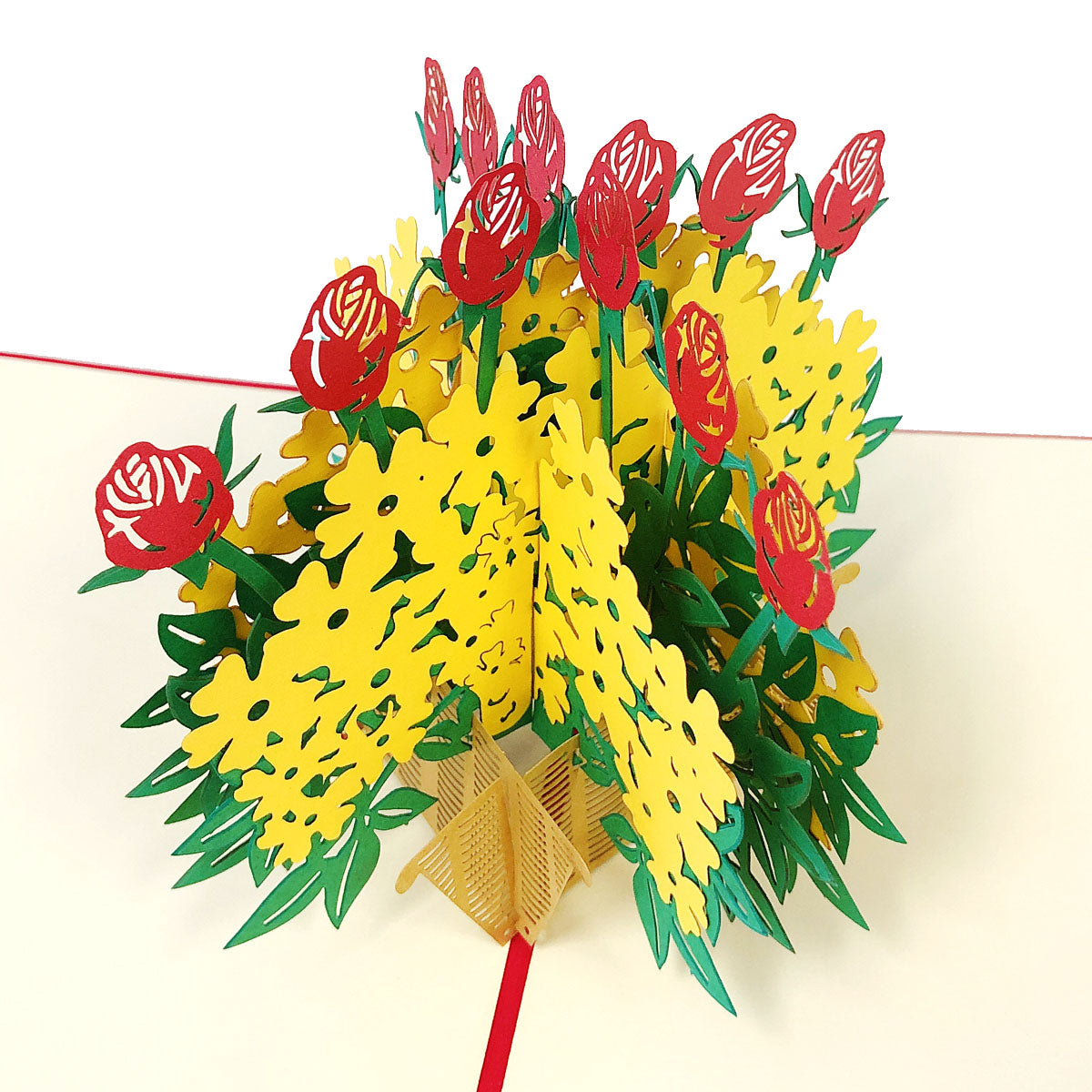 Wrapables 3D Pop-Up Greeting Cards for Birthday, Thank you, Anniversary, Wedding, Holidays (Set of 4)