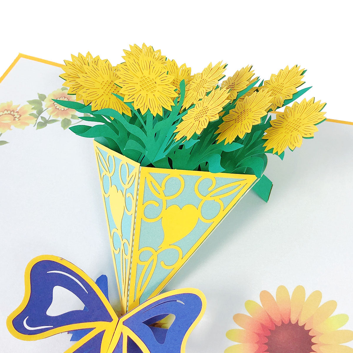 Wrapables 3D Pop-Up Greeting Cards for Birthday, Thank you, Anniversary, Wedding, Holidays (Set of 4)