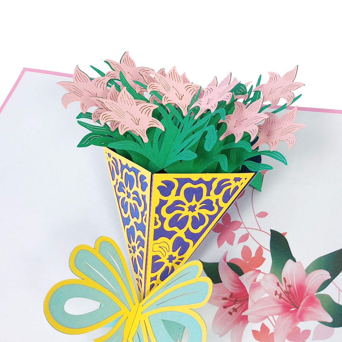 Wrapables 3D Pop-Up Greeting Cards for Birthday, Thank you, Anniversary, Wedding, Holidays (Set of 4)