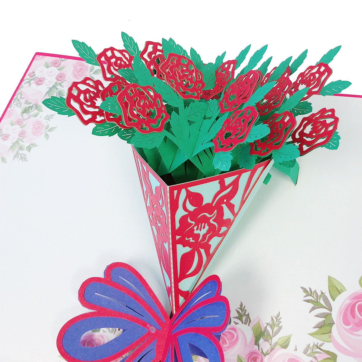 Wrapables 3D Pop-Up Greeting Cards for Birthday, Thank you, Anniversary, Wedding, Holidays (Set of 4)