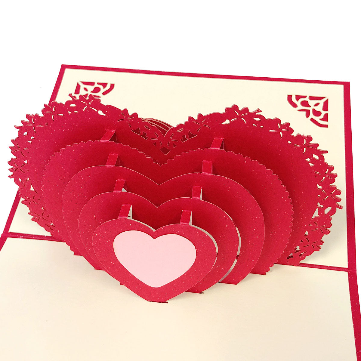 Wrapables 3D Pop-Up Greeting Cards for Birthday, Thank you, Anniversary, Wedding, Holidays (Set of 4)