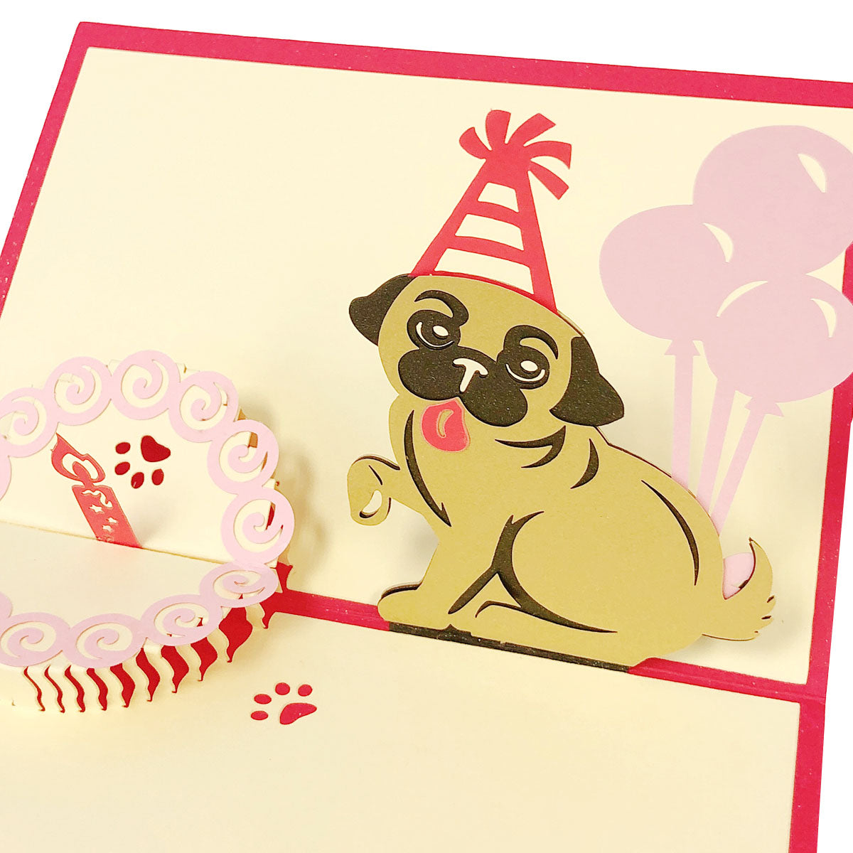 Wrapables 3D Pop-Up Greeting Cards for Birthday, Thank you, Anniversary, Wedding, Holidays (Set of 4)