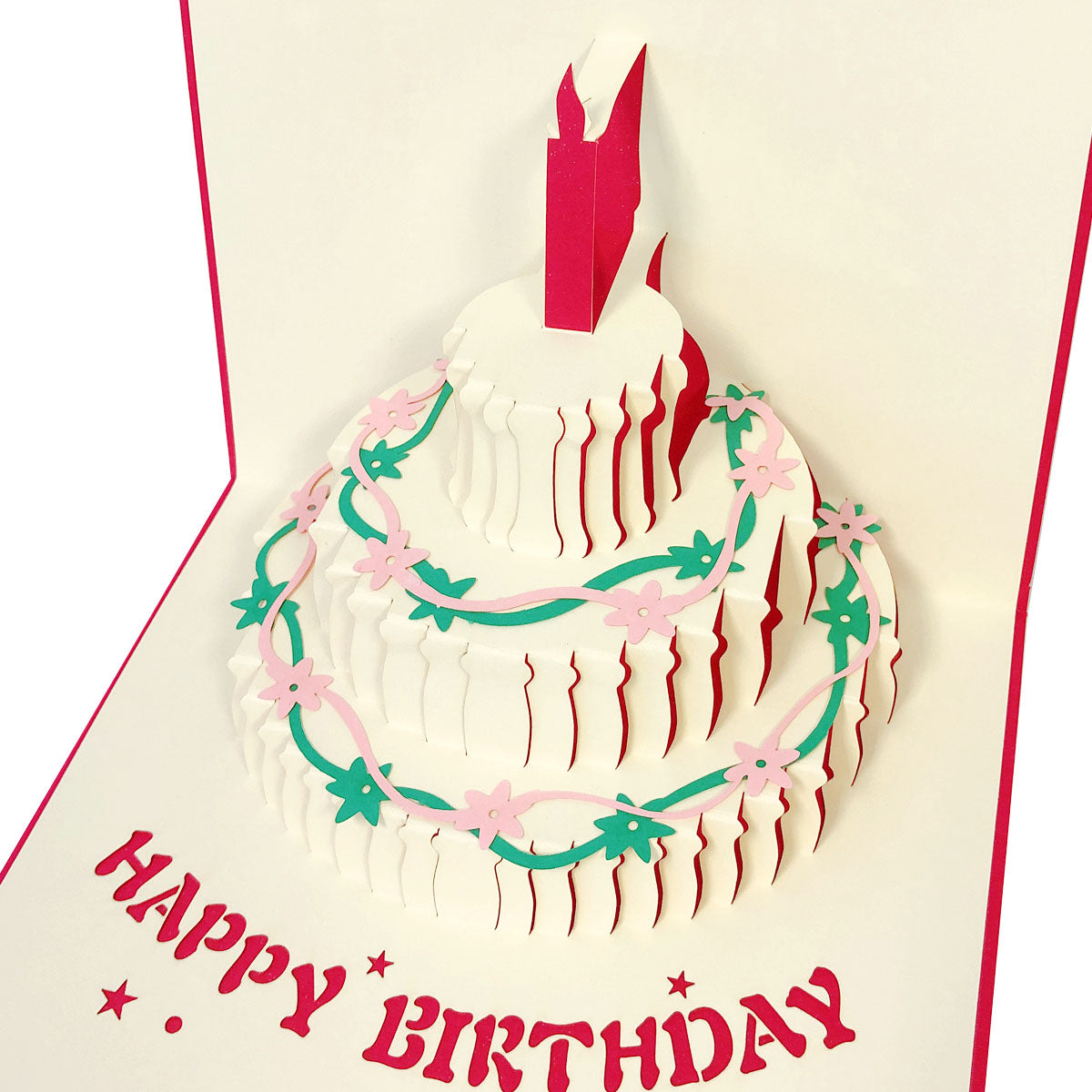 Wrapables 3D Pop-Up Greeting Cards for Birthday, Thank you, Anniversary, Wedding, Holidays (Set of 4)