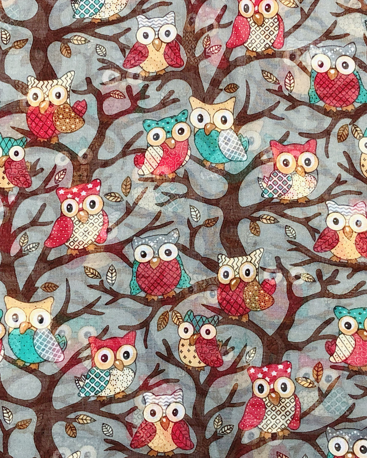 Wrapables Lightweight Forest Animal Infinity Scarf, Fox, Owl, Moose Print Scarf