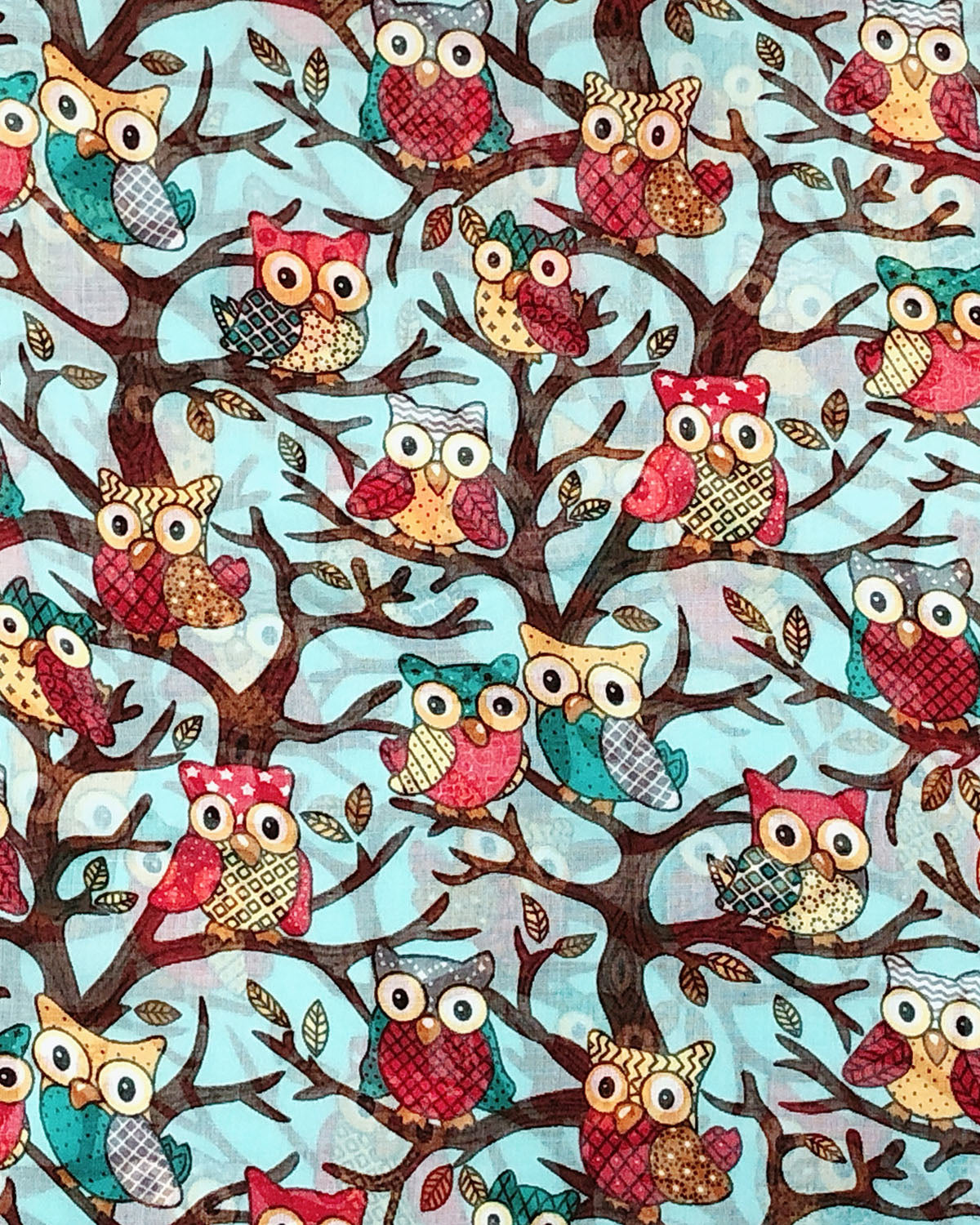 Wrapables Lightweight Forest Animal Infinity Scarf, Fox, Owl, Moose Print Scarf