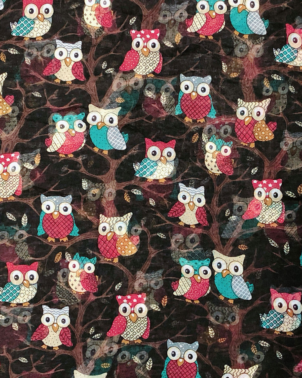 Wrapables Lightweight Forest Animal Infinity Scarf, Fox, Owl, Moose Print Scarf