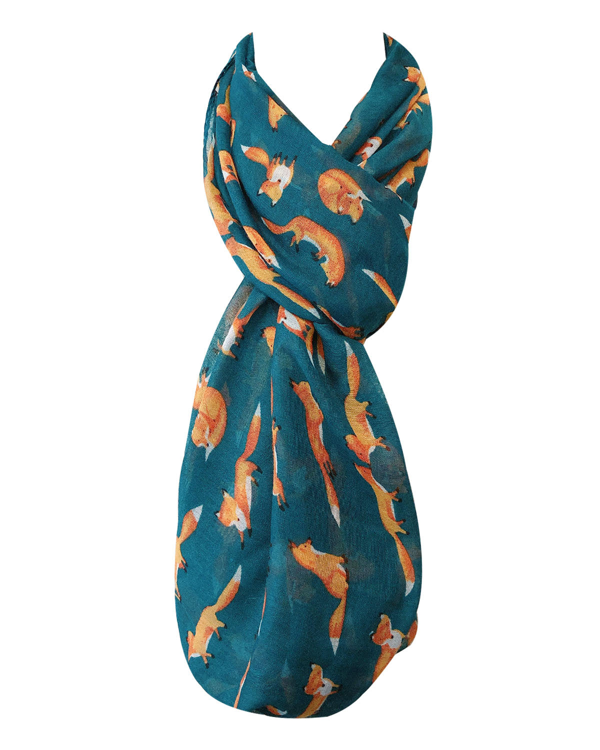 Wrapables Lightweight Forest Animal Infinity Scarf, Fox, Owl, Moose Print Scarf
