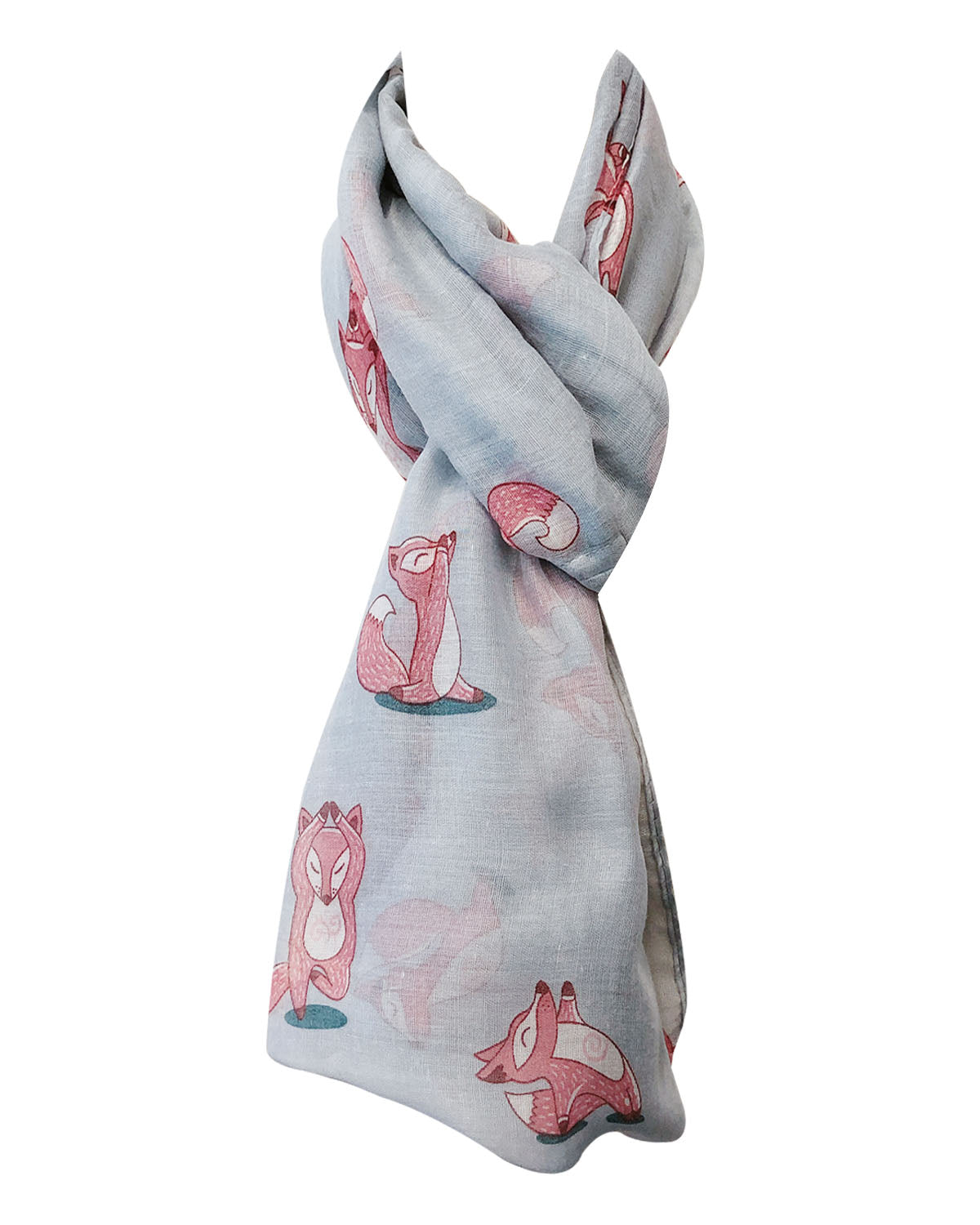 Wrapables Lightweight Forest Animal Infinity Scarf, Fox, Owl, Moose Print Scarf