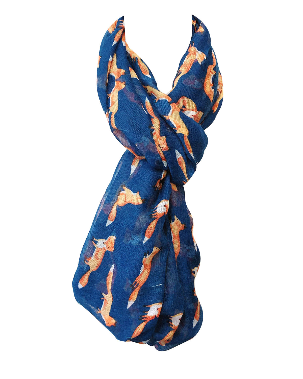Wrapables Lightweight Forest Animal Infinity Scarf, Fox, Owl, Moose Print Scarf