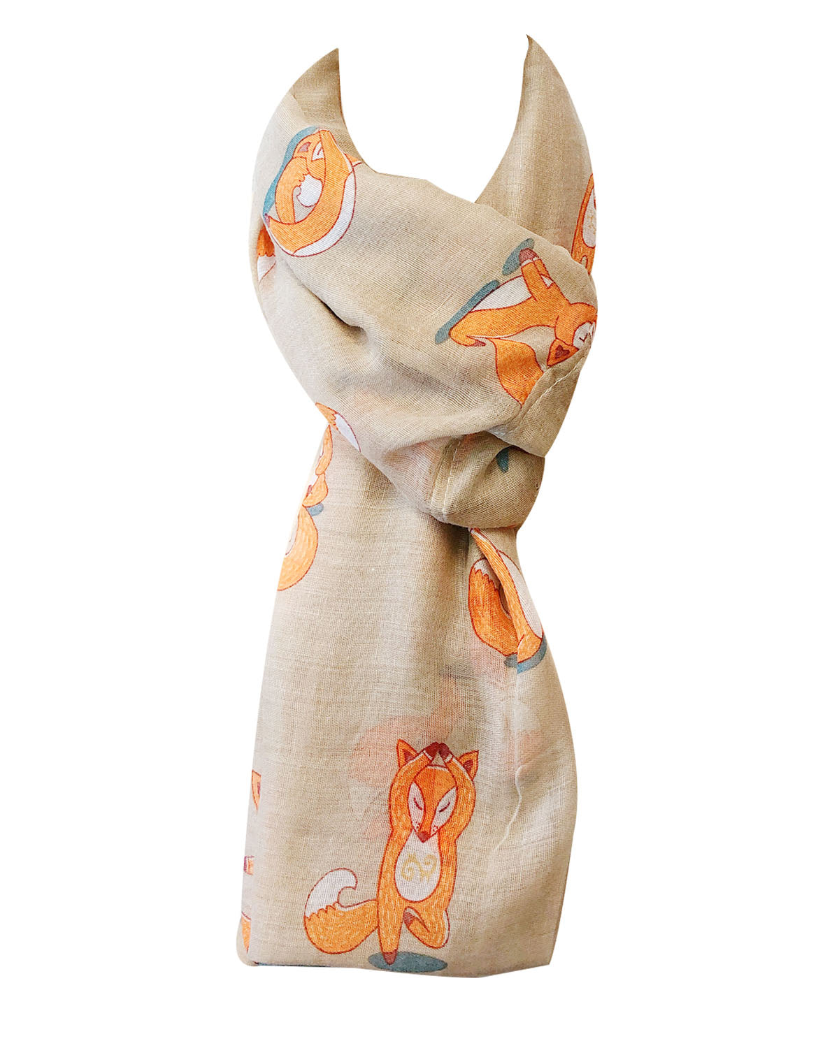 Wrapables Lightweight Forest Animal Infinity Scarf, Fox, Owl, Moose Print Scarf