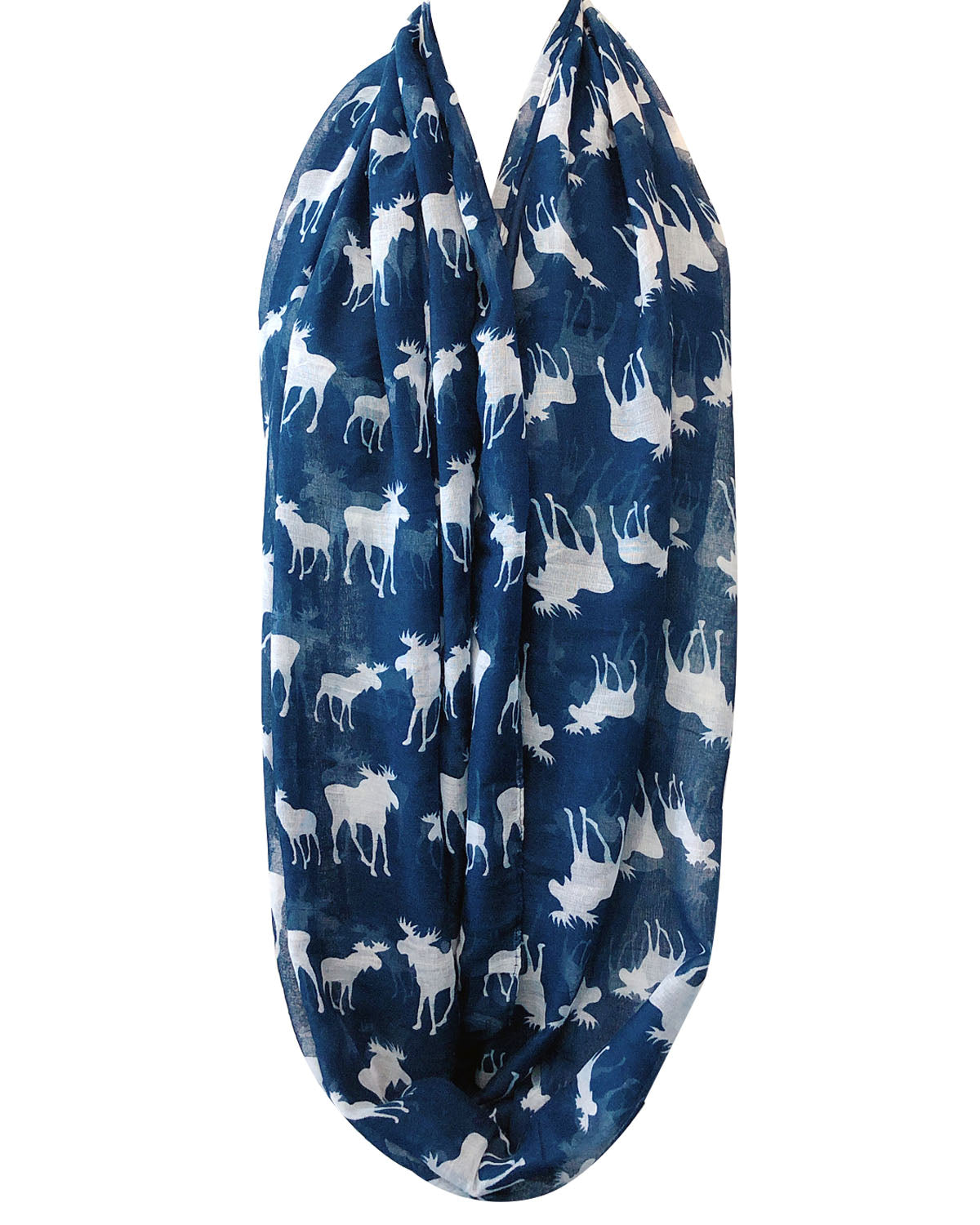 Wrapables Lightweight Forest Animal Infinity Scarf, Fox, Owl, Moose Print Scarf