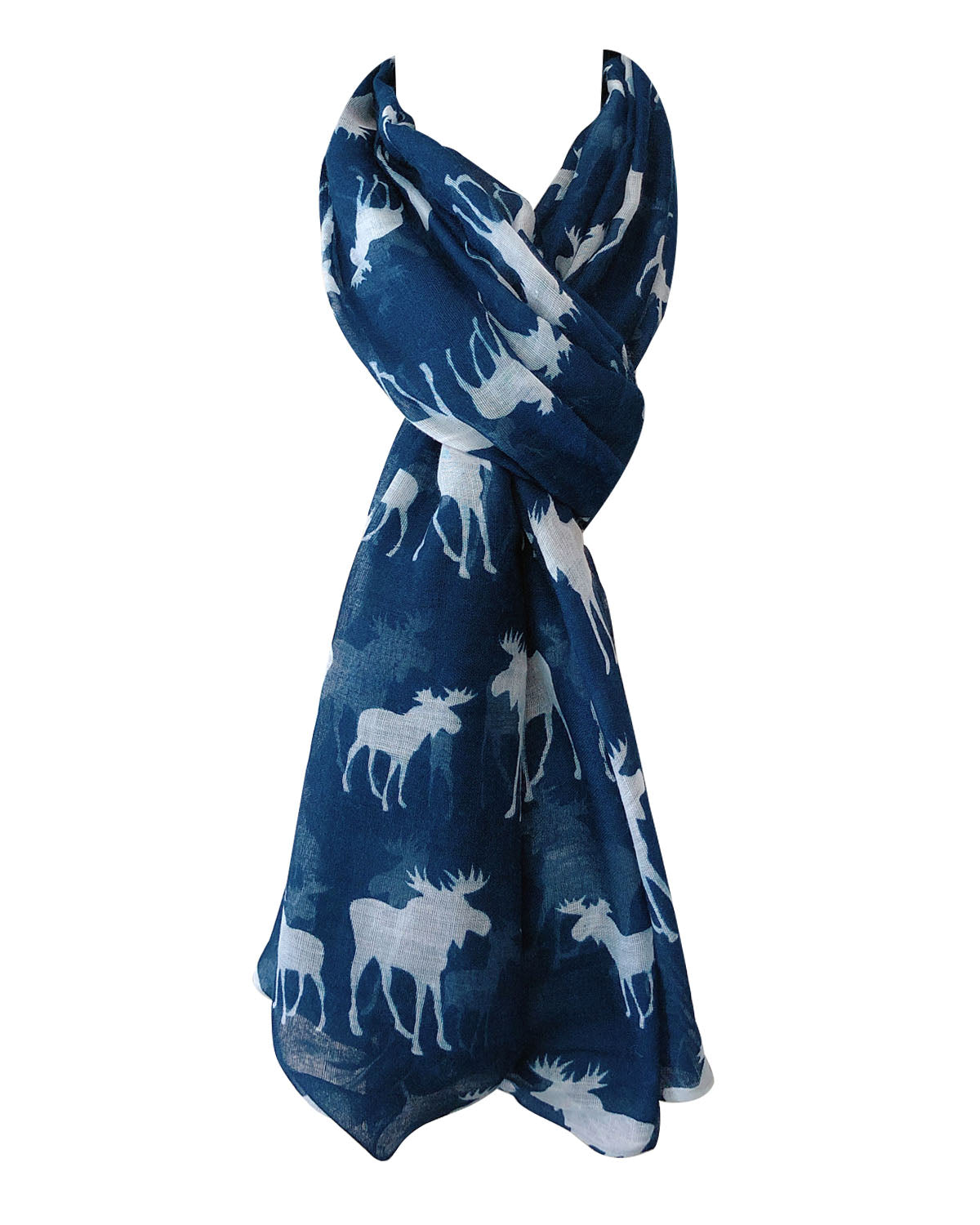 Wrapables Lightweight Forest Animal Infinity Scarf, Fox, Owl, Moose Print Scarf