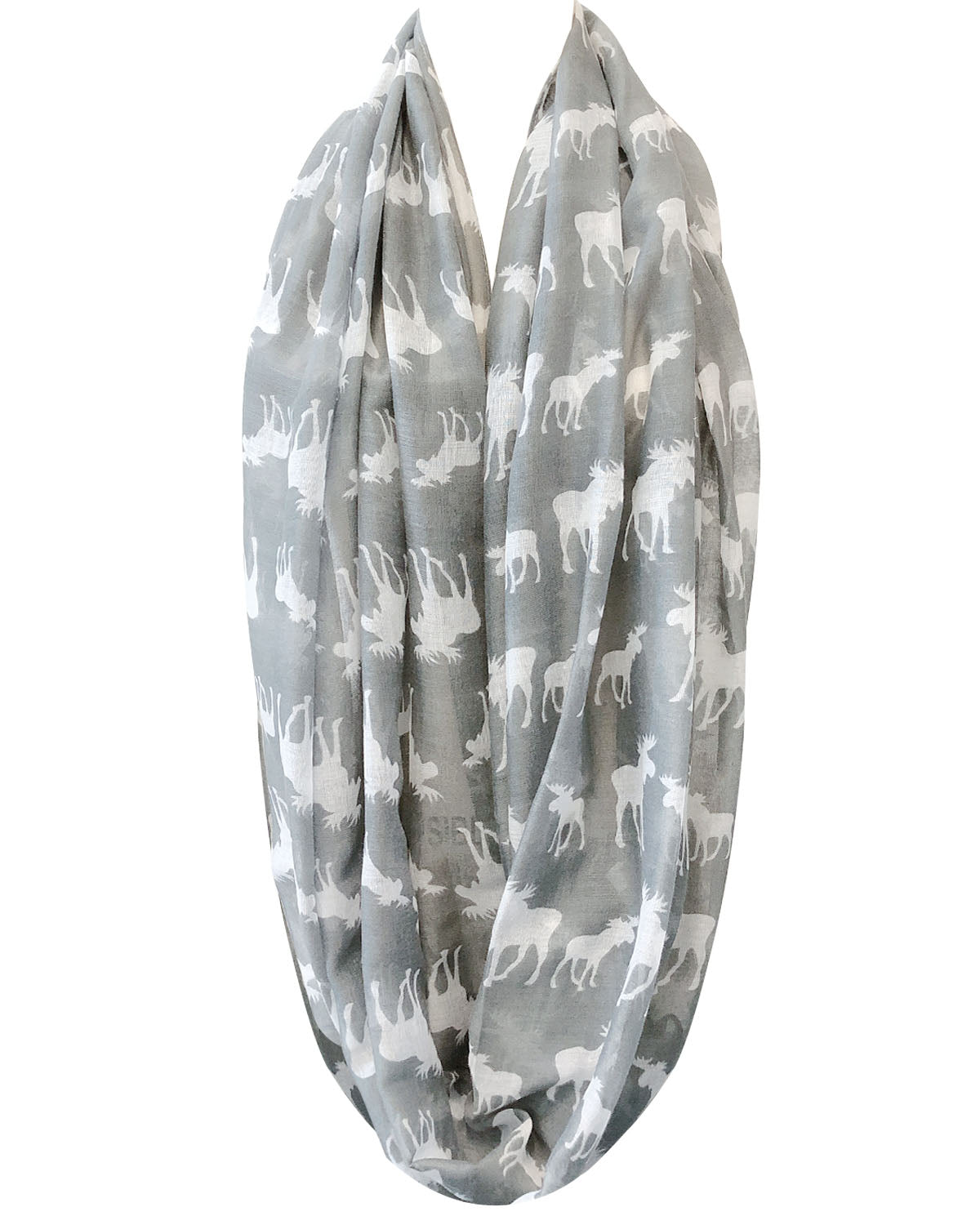 Wrapables Lightweight Forest Animal Infinity Scarf, Fox, Owl, Moose Print Scarf