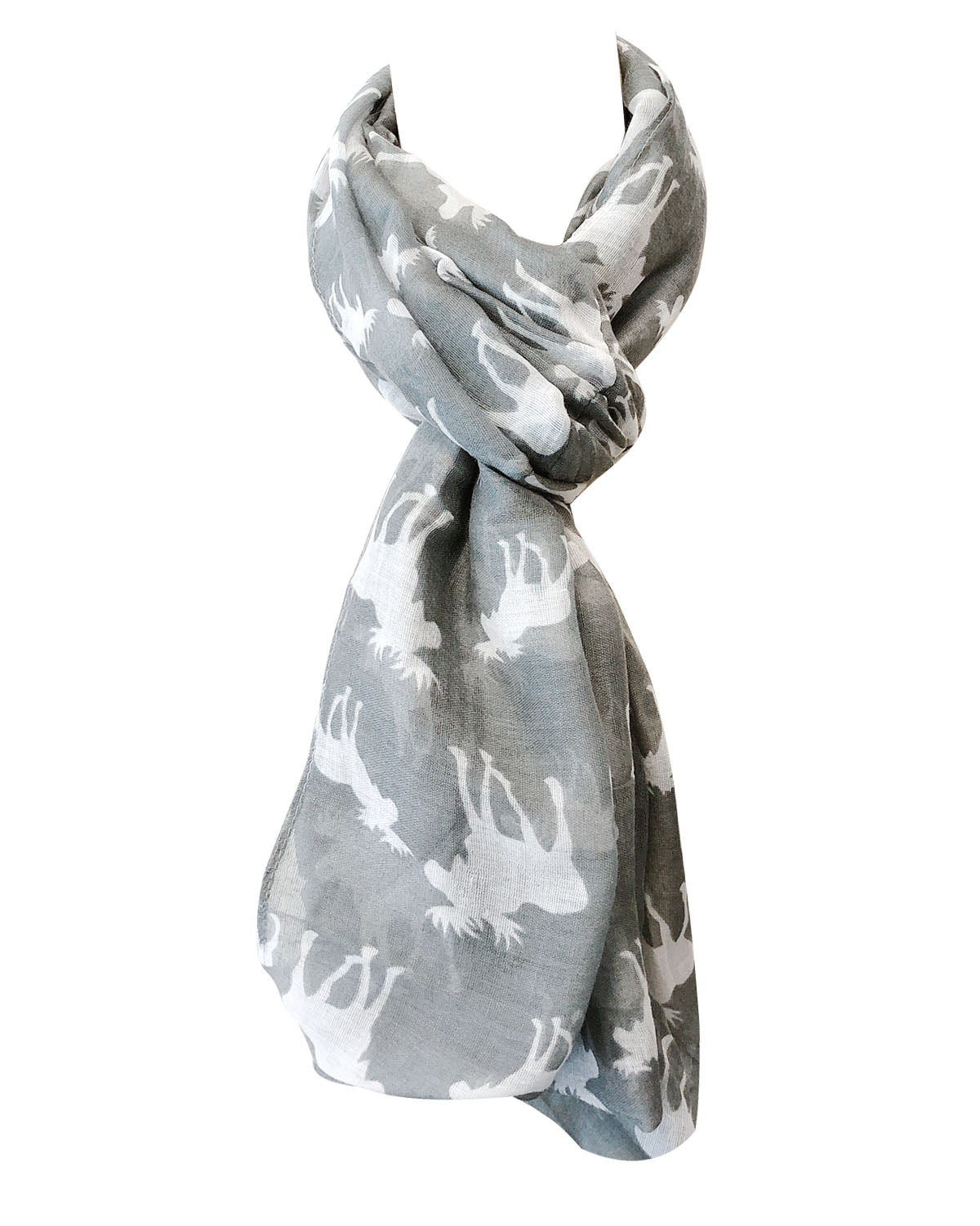 Wrapables Lightweight Forest Animal Infinity Scarf, Fox, Owl, Moose Print Scarf