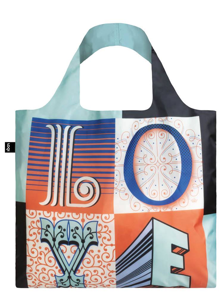 LOQI Artist Martina Flor Love Reusable Shopping Bag