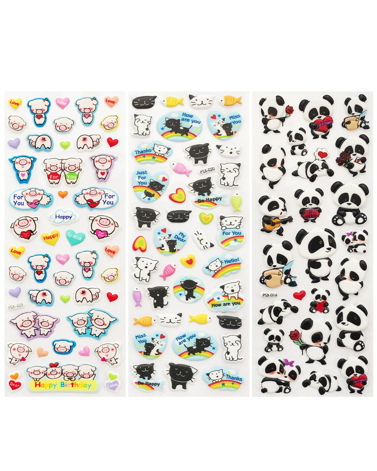 Wrapables 3D Puffy Stickers Bubble Stickers for Crafts & Scrapbooking