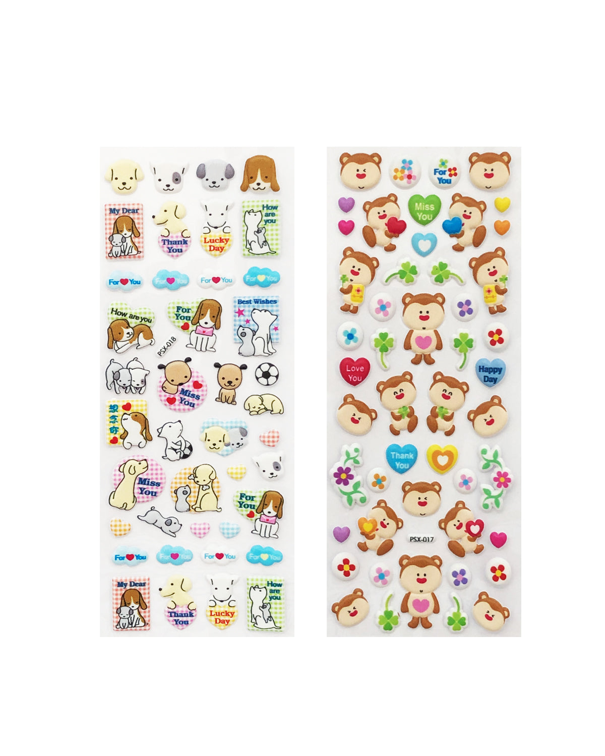 Wrapables 3D Puffy Stickers Bubble Stickers for Crafts & Scrapbooking