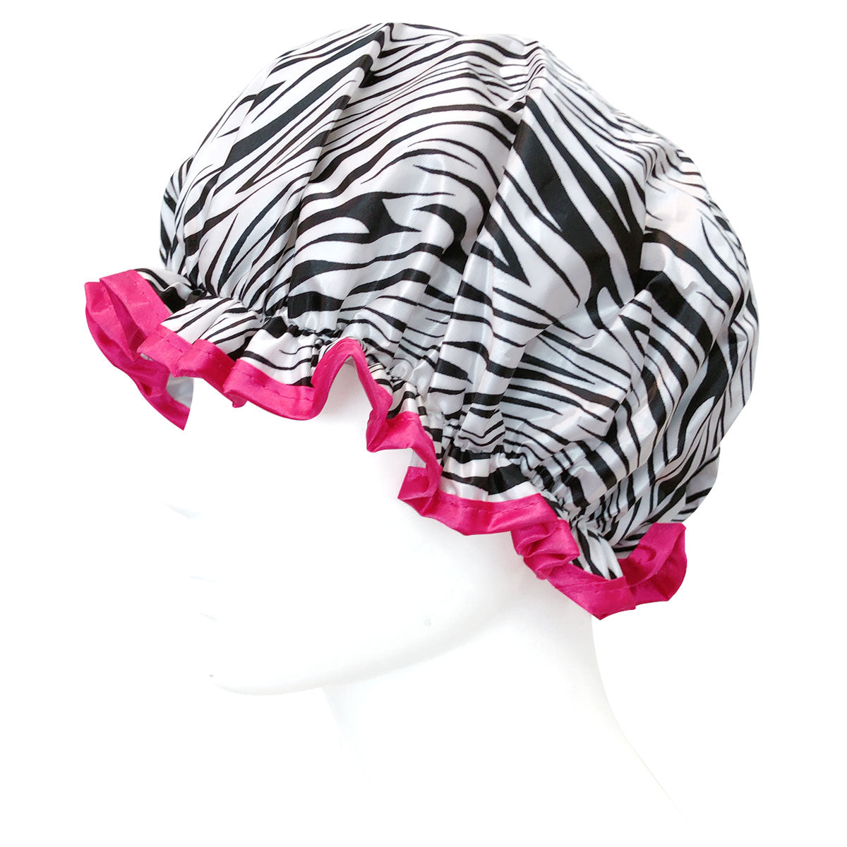 Wrapables Reusable Women's Waterproof Shower Caps for Long Hair