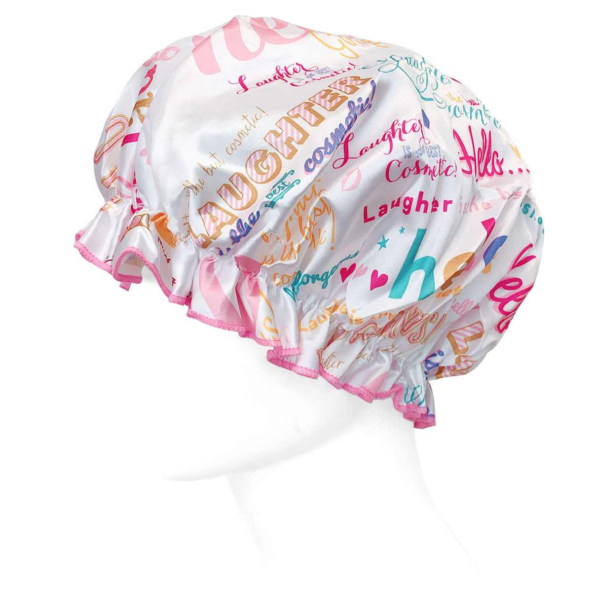 Wrapables Reusable Women's Waterproof Shower Caps for Long Hair