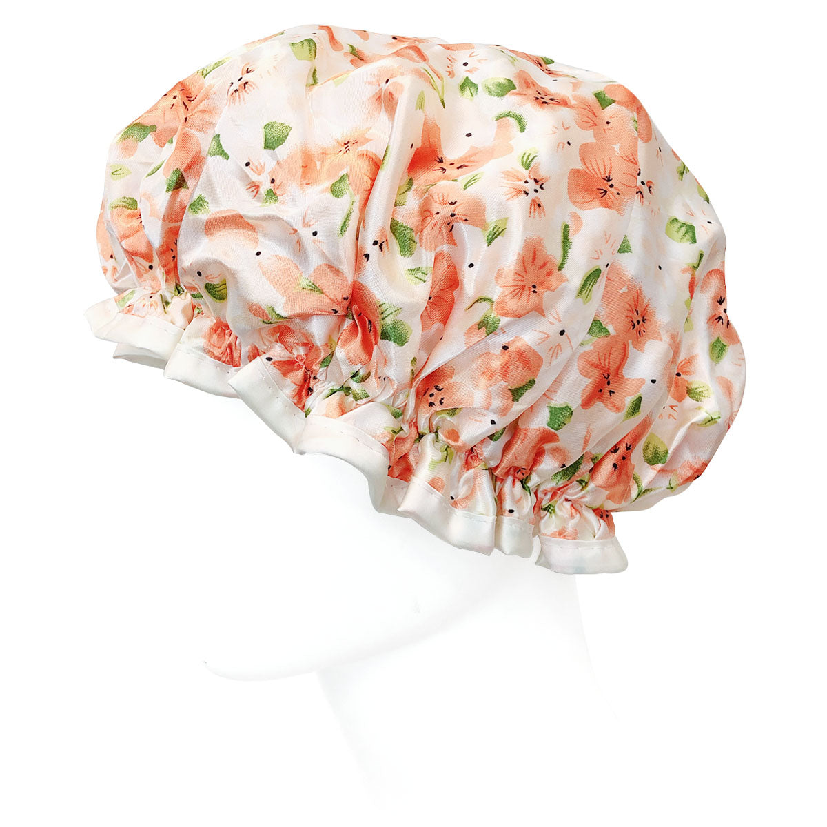 Wrapables Reusable Women's Waterproof Shower Caps for Long Hair