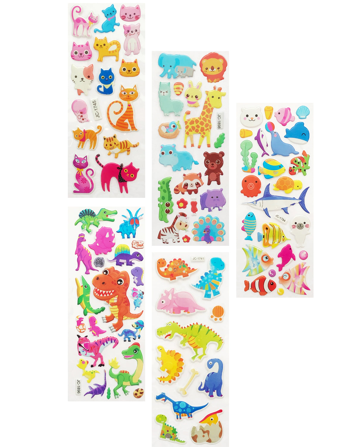 Wrapables 3D Puffy Stickers Bubble Stickers for Crafts & Scrapbooking