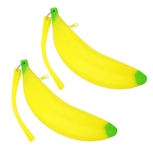 Wrapables Silicone Banana Pencil Pouch (Set of 2)