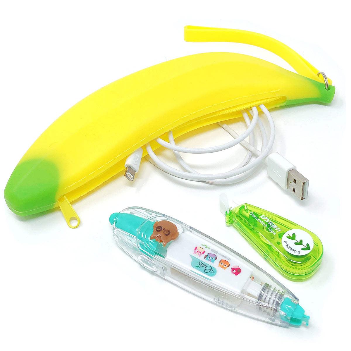 Wrapables Silicone Banana Pencil Pouch (Set of 2)