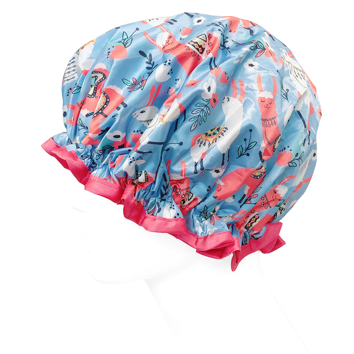 Wrapables Reusable Women's Waterproof Shower Caps for Long Hair