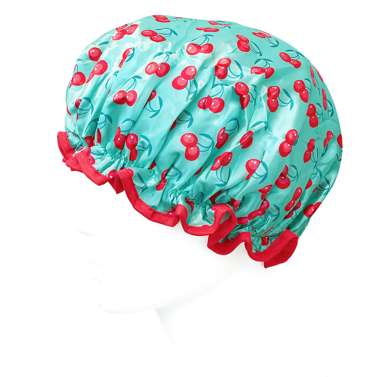 Wrapables Reusable Women's Waterproof Shower Caps for Long Hair