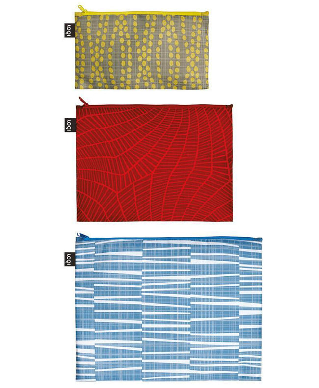 LOQI ELEMENTS Earth, Fire, Water Zip Pockets