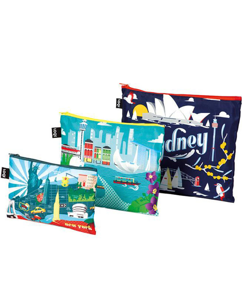 LOQI URBAN New York, Singapore, Sydney Zip Pockets