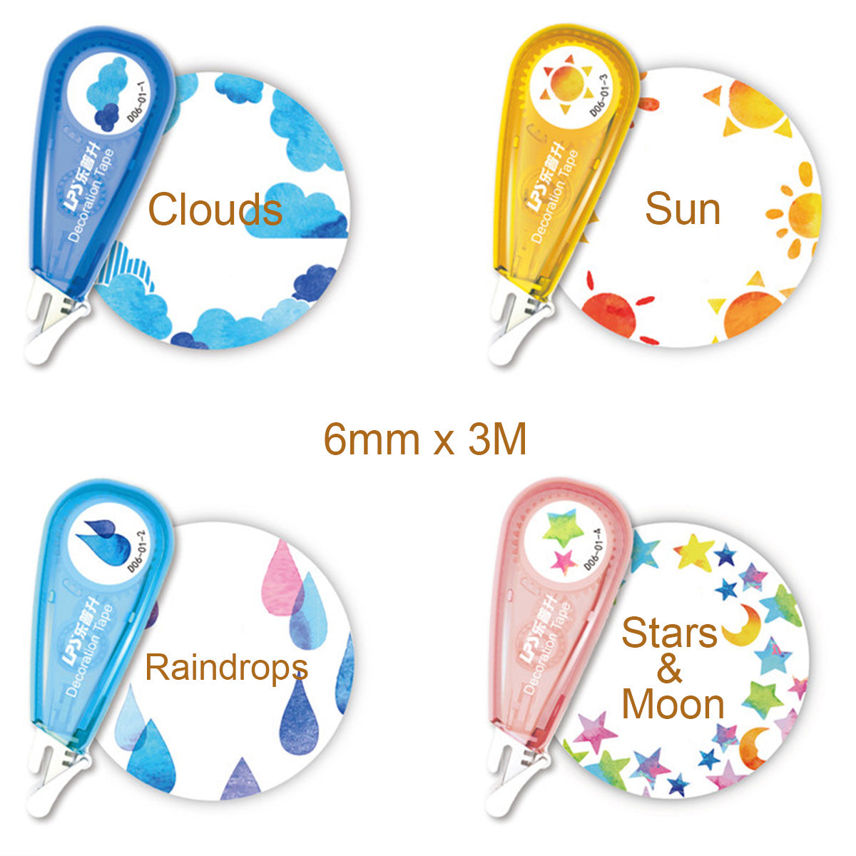 Wrapables Novelty Sticker Machine Pens, Decorative Stationery Supplies for Home Office School