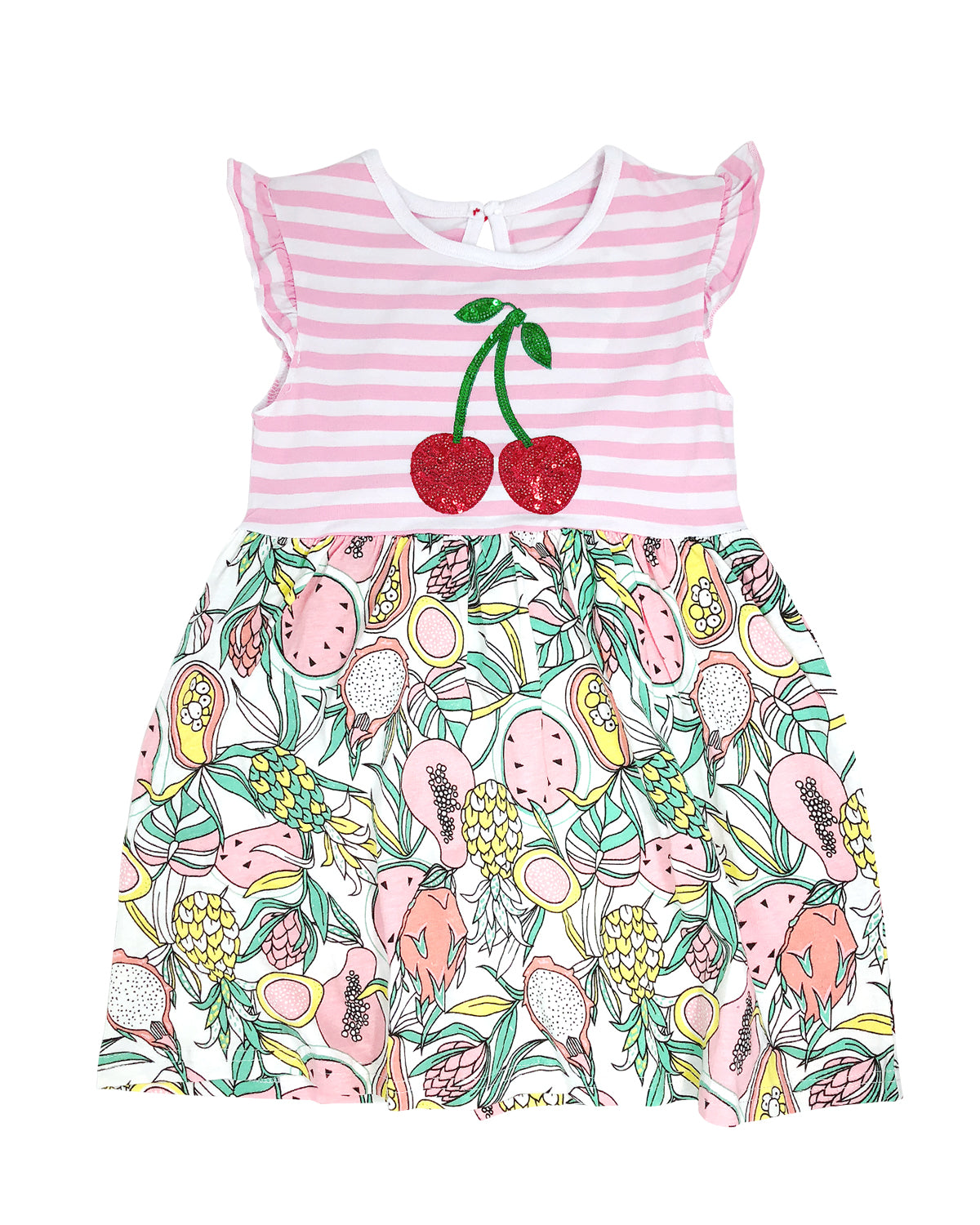 Wrapables Girls Casual Summer Dress with Sequins