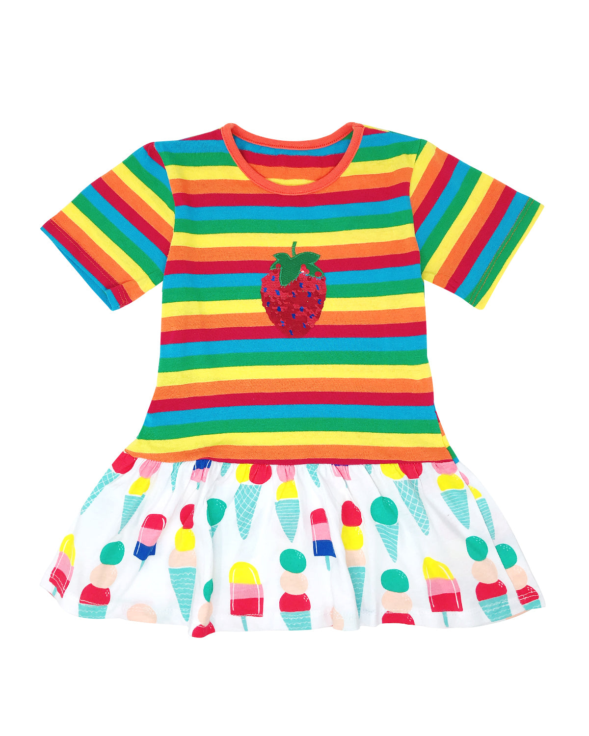 Wrapables Girls Casual Summer Dress with Sequins