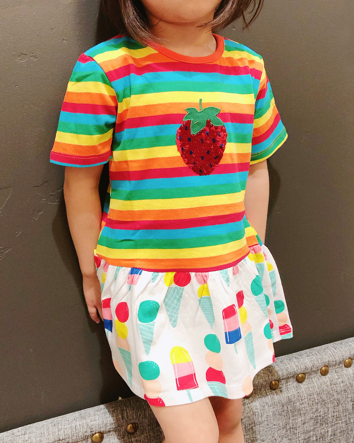 Wrapables Girls Casual Summer Dress with Sequins