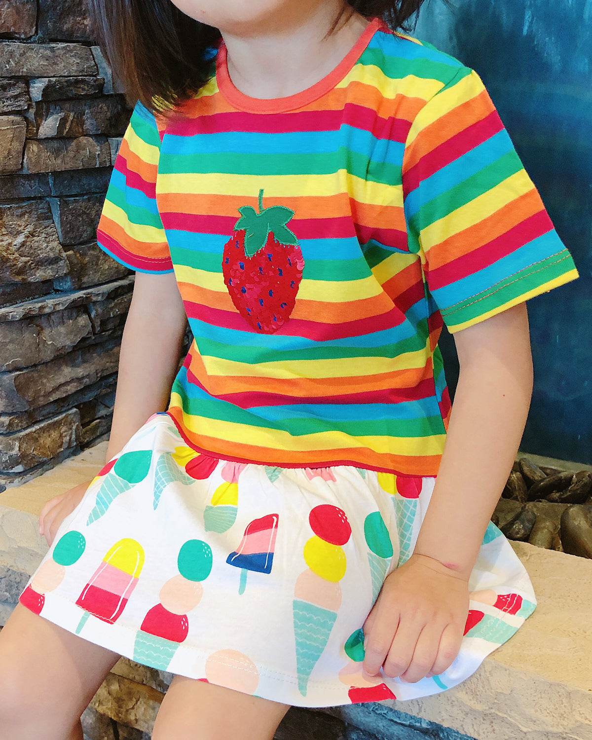 Wrapables Girls Casual Summer Dress with Sequins